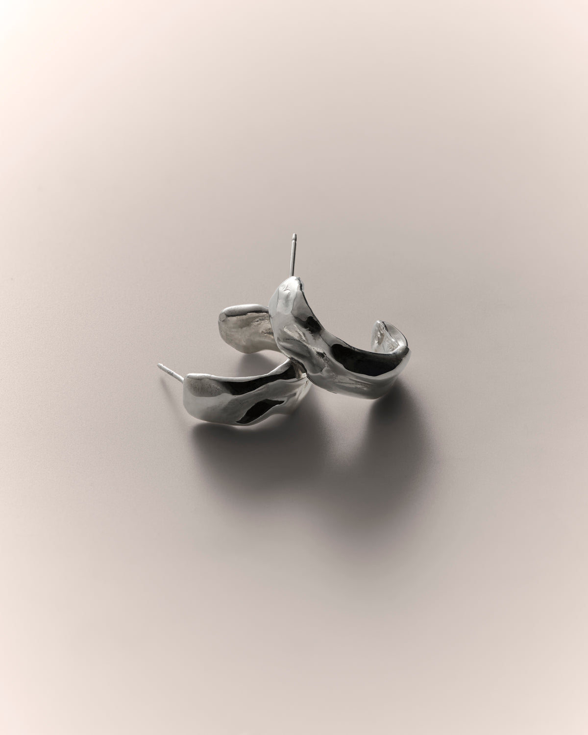 Ribbon Hoop Earrings